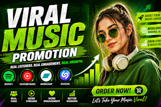 do viral spotify music youtube music bandcamp music shazam music promotion