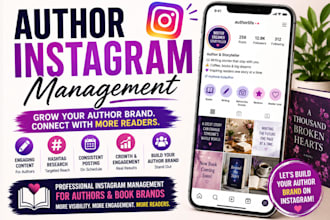 manage instagram for authors and book brands