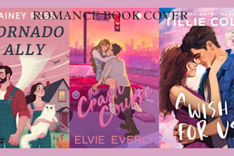 illustrate romance book cover, fantasy cover, amazon kindle cover, ebook cover