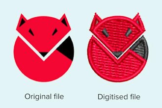 do embroidery digitalizing logo, digitize image for embroidery design