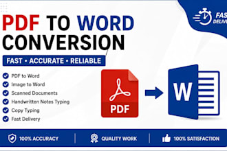 convert PDF to word typing