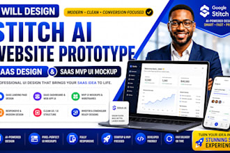 design google stitch ai website prototype stitch saas design saas mvp UI mockup