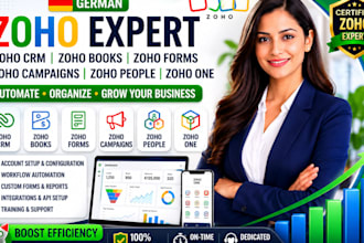 set up german zoho crm zoho books zoho form zoho campaigns zoho people zoho one
