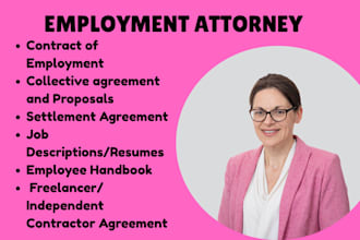 be your employment lawyer for workplace disputes, harassment, and labor claims