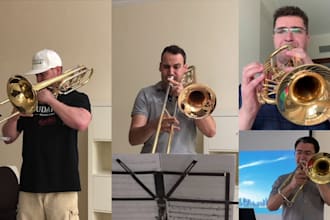 record trumpet and trombone brass section for your music