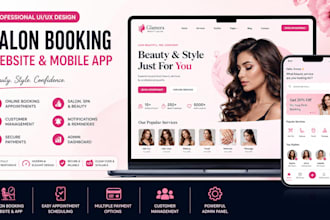 design salon booking website salon app skincare app beauty barber spa mobile app