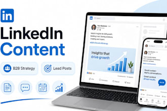 create linkdeln content strategy, b2b posts for lead generation