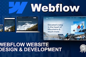 develop a webflow landing page