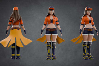create a stylized 3d game character for your rpg, moba, or action game
