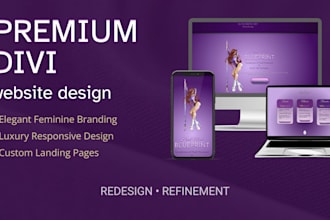 design an elegant divi website for feminine brands