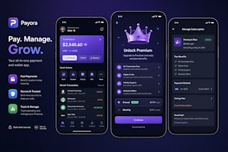 make a payment app, paywall, subscription, wallet app