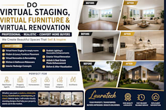 do virtual staging, virtual furniture and virtual renovation services