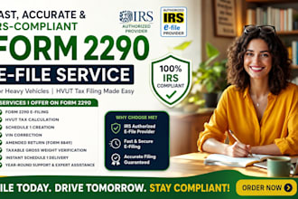 be your form 2290 consultant for irs hvut e filing