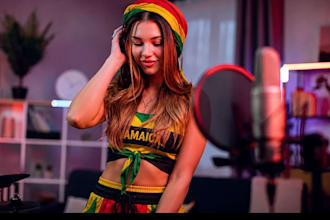 record jamaican female dj drops, intro vocals, hype drops, reggae and dancehall
