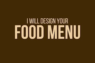 design your food menu