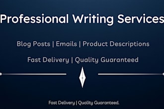 professional blog posts, emails and product descriptions