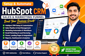 setup hubspot CRM and automate sales marketing funnel
