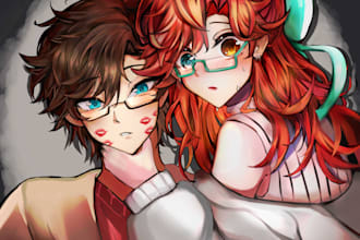 draw an amazing anime style art for you