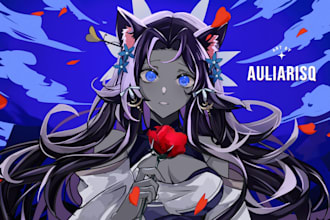 draw an amazing anime style art for you