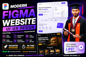 design modern UI UX for mobile app, website, saas dashboard in figma
