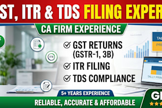 do gst return filing tds compliance and income tax itr filing