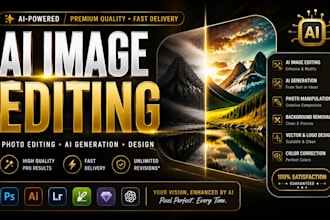 fix and edit ai image flaws, upscaling and text corrections fi ai photos designs