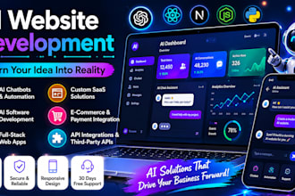 develop ai website, chatbot, web application, software developer
