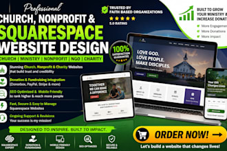 design modern squarespace church website for ministry, pastor and sermon archive