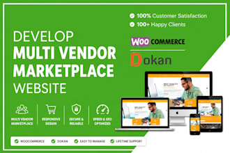 build ecommerce website or multivendor online store by woocommerce dokan, wcfm