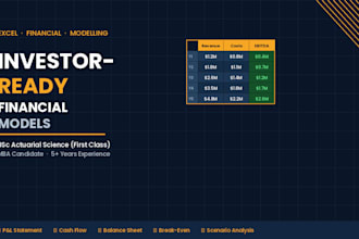 build a financial model, projections and valuation