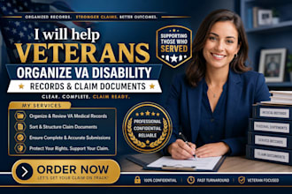 help veterans organize VA disability records and claim documents