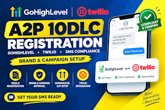 do a2p 10dlc registration and twilio setup for gohighlevel