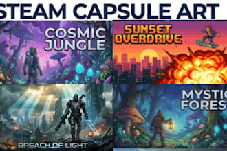 design steam capsule banner game poster steam capsule art steam artwork