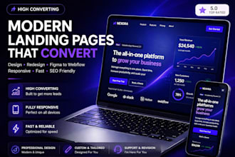 design a modern saas landing page for you