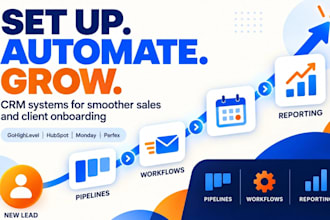 setup gohighlevel monday crm hubspot dubsado asana mailgun perfex crm automation