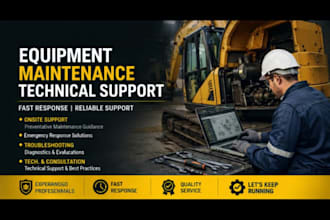 provide heavy equipment maintenance technician support