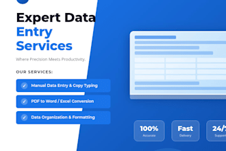 do fast and accurate data entry and copy typing