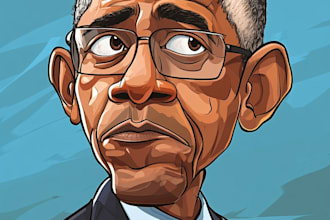 make a humorous political cartoon caricature for you