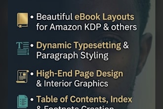 format, design, and professionally layout your word document or ebook