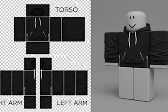 design custom roblox clothing template hoodie shirt pants roblox avatar ugc