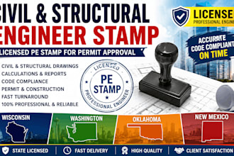 civil and structural engineer stamp in wisconsin washington oklahoma new mexico