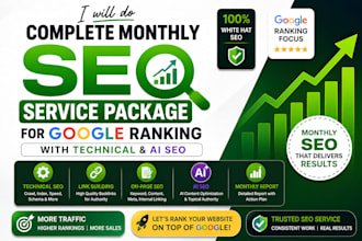 do complete monthly SEO service for google and ai ranking,best value aeo GEO gig