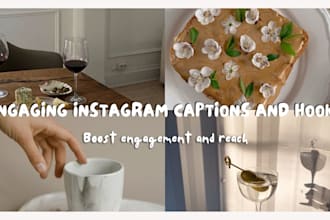 write engaging instagram captions and viral hooks