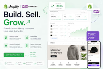 shopify promotion, woocommerce ecommerce marketing and store sales growth
