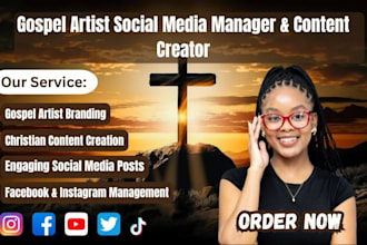 be your gospel artist social media manager and content creator