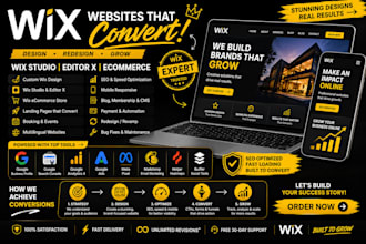 redesign wix website, design wix website, wix studio, wix ecommerce website seo
