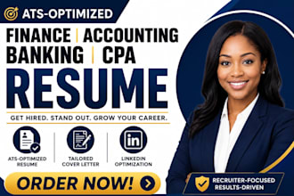 write ats resume for finance, accounting, banking, and CPA