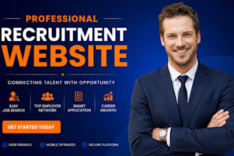 design recruitment website job board job portal hiring staffing agency website