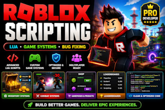 create a professional roblox scripting and lua game development for roblox games