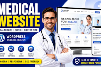 design medical website healthcare clinic doctor wordpress site